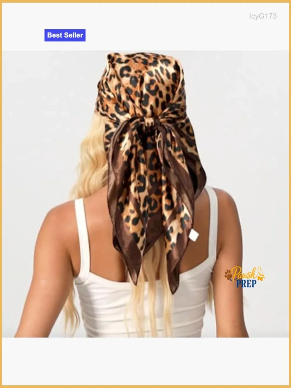 Silk-like Square Scarf 35in Multifunctional Hair Neck Bag Scarf Bandana